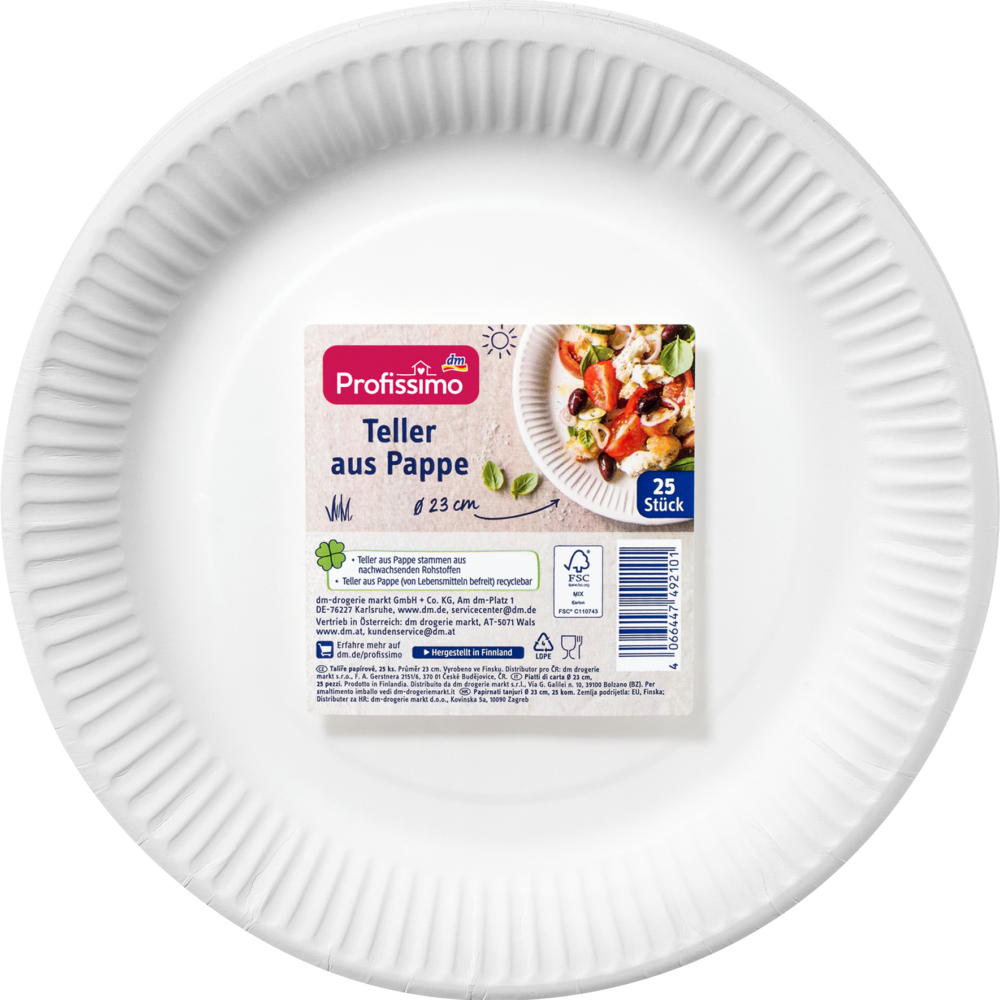 أطباق من الورق المقوى Profissimo، 25 قطعة