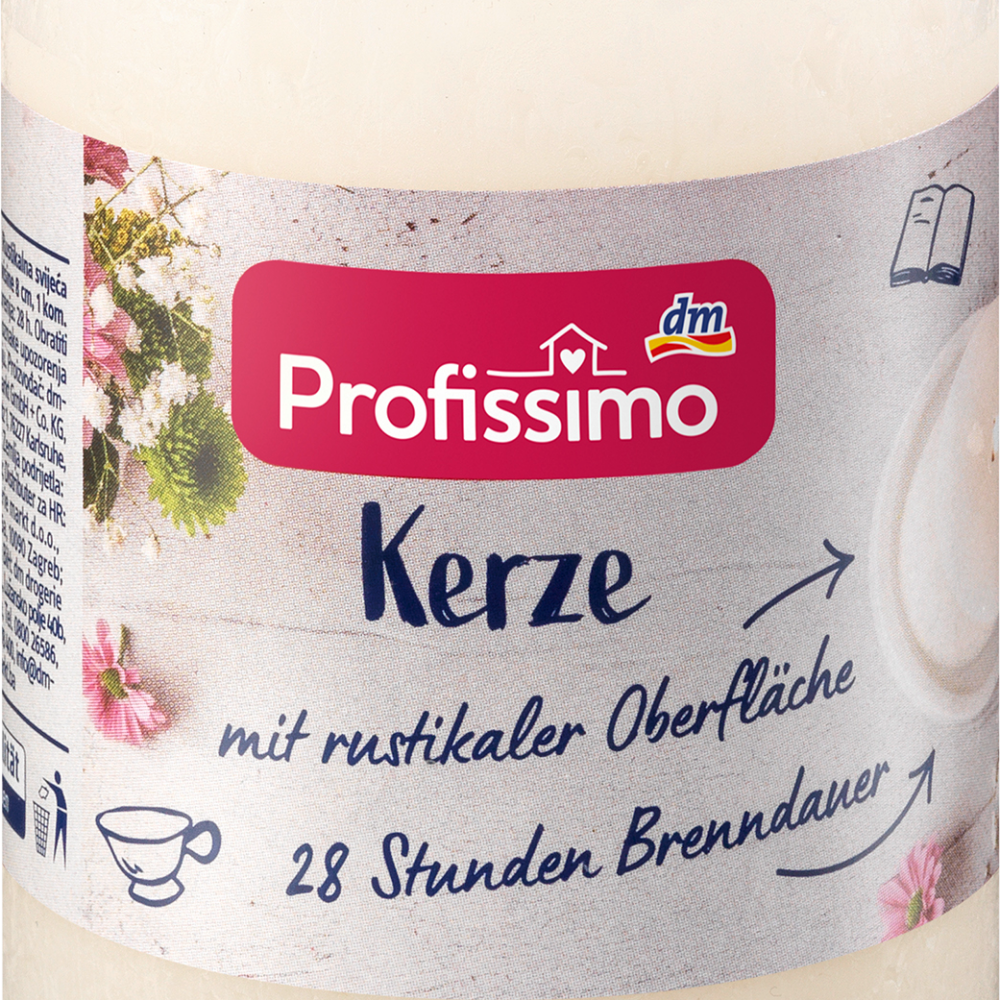 بروفيسيمو شمعة ريفية 80/58 عاجي، 1 قطعة