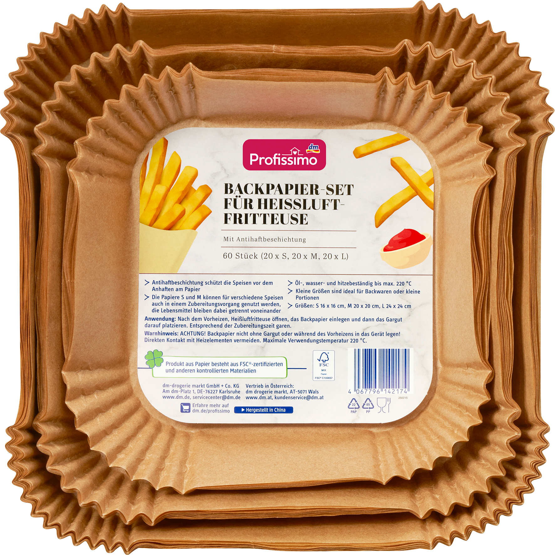 Profissimo ورق خبز للمقلاة الهوائية ، 60 قطعة