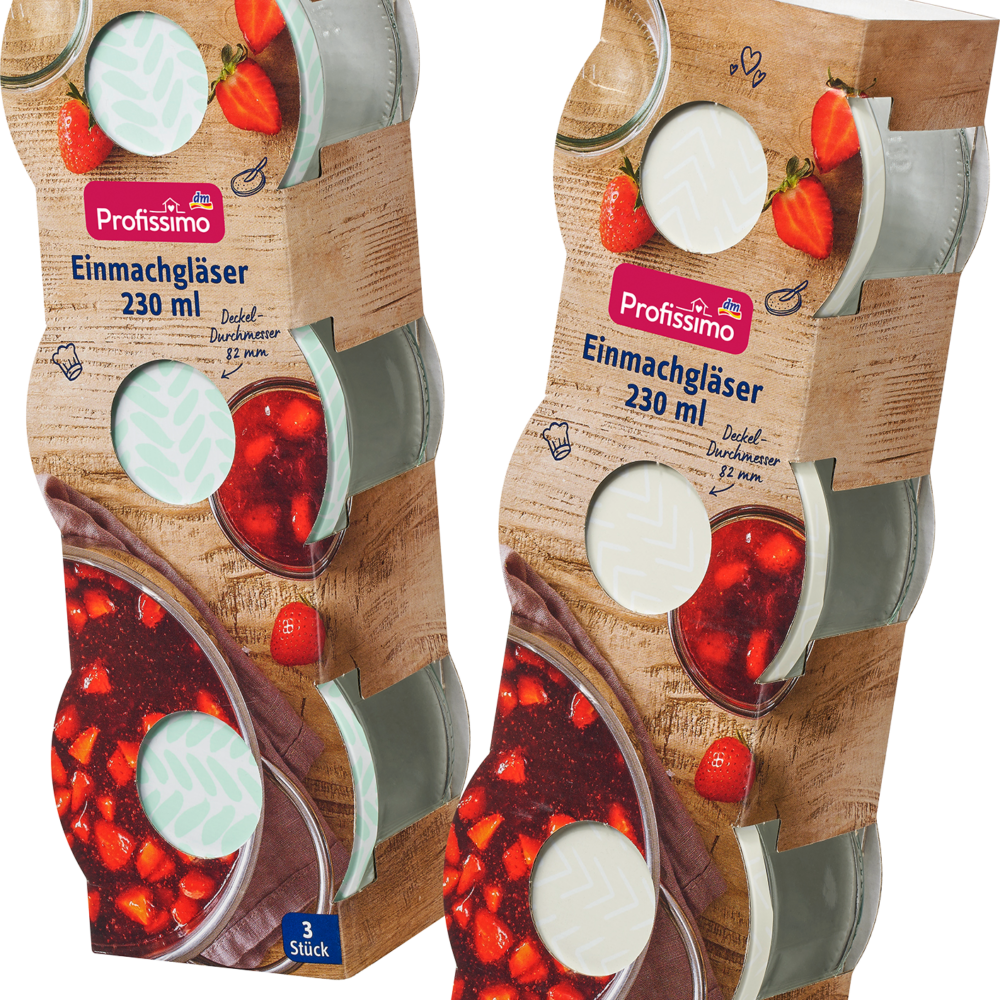 برطمانات بروفيسيمو ميسون 230 مل، 3 قطع