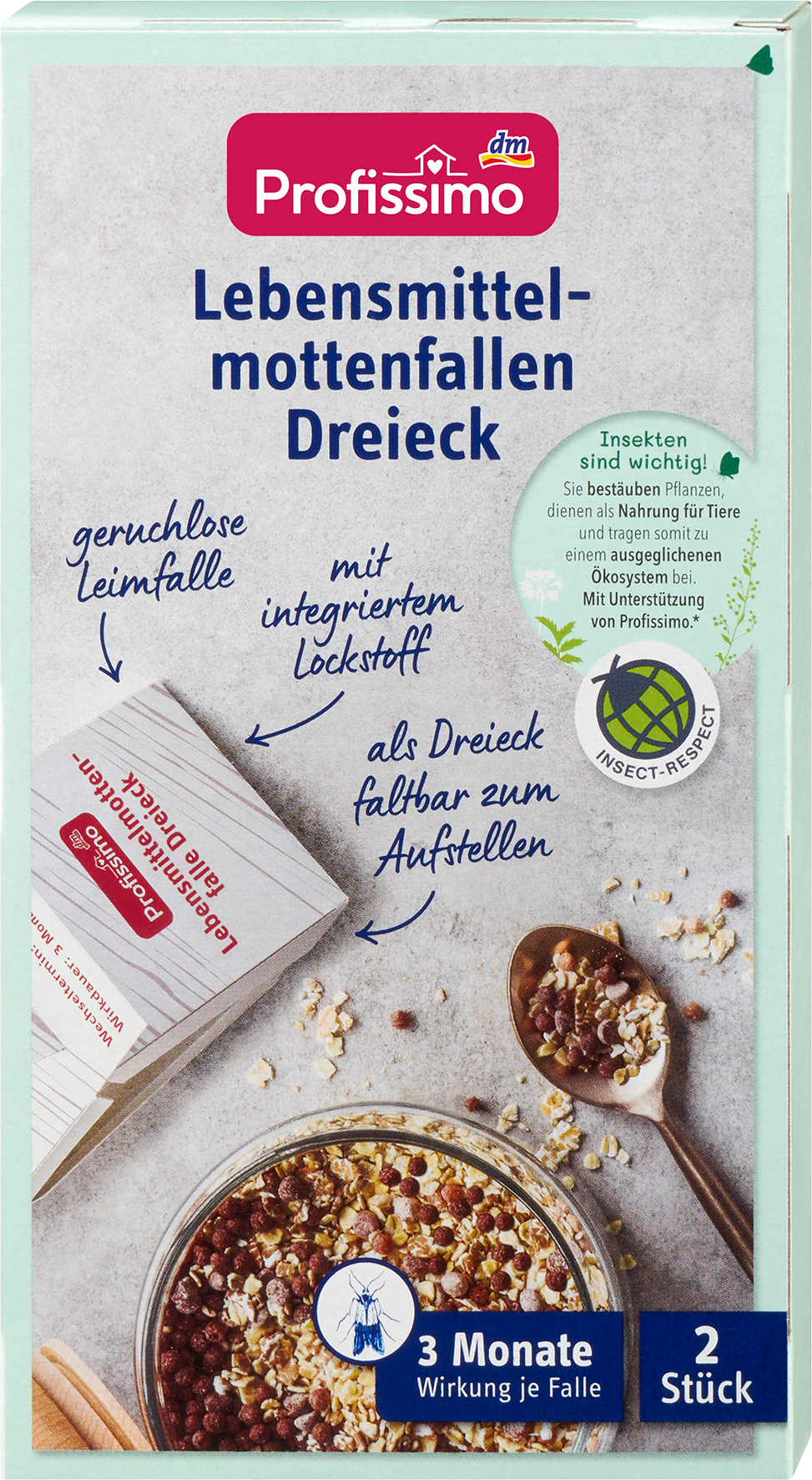 Profissimo Food Moth Trap Triangle ، 2 قطعة منتج مبيد حيوي