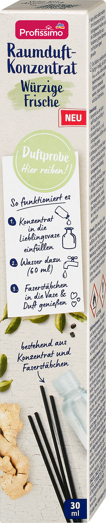 بروفيسيمو مجموعة عبوات أعواد العطر المنزلية المركزة للنضارة الحارة ، 30 مل