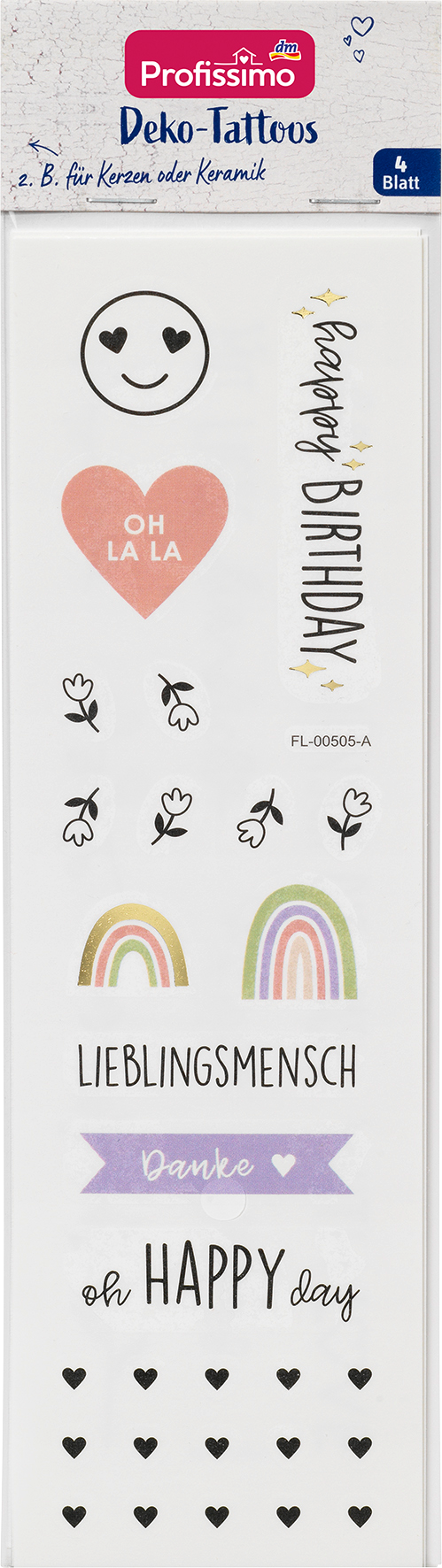 Profissimo الوشم الزخرفي ، 4 أوراق