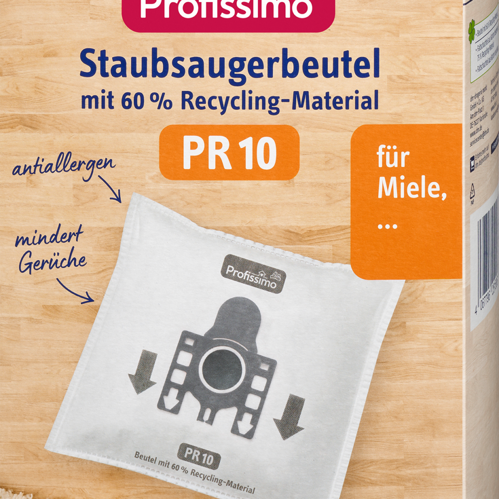 بروفيسيمو أكياس مكنسة كهربائية PR 10 ، 4 قطع