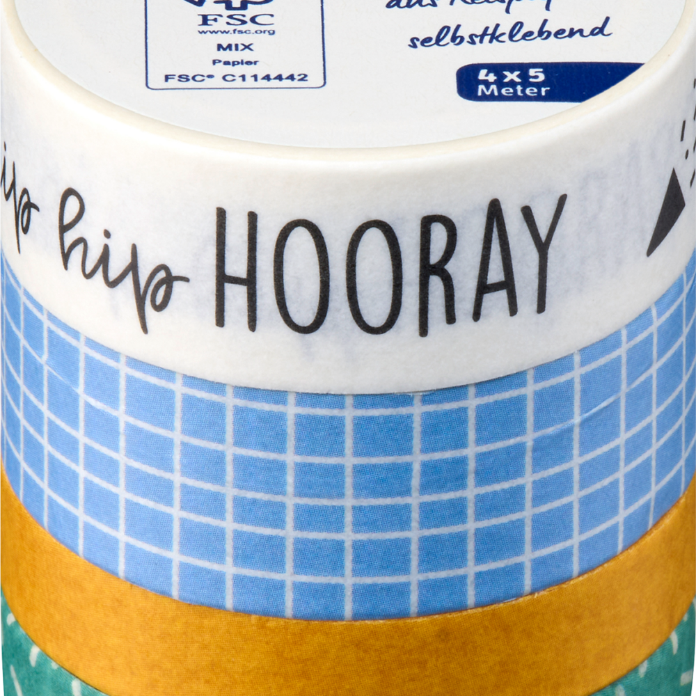 شريط Profissimo Washi "أتمنى لك كل خير" ، 4 قطع