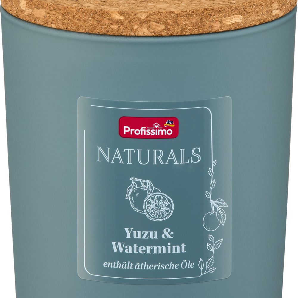 شمعة بروفيسيمو معطرة في زجاج يوزو ونعناع مائي ، 1 قطعة