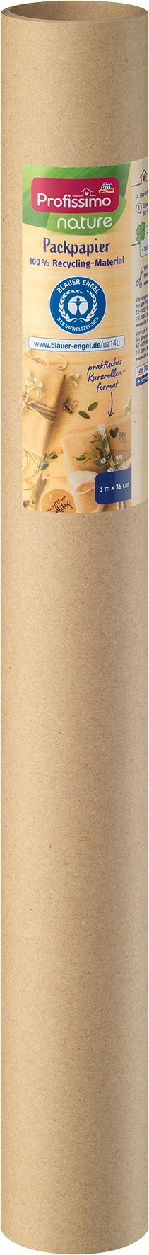 طبيعة ورق كرافت Profissimo مصنوع من مواد معاد تدويرها ، لفة قصيرة ، 3 م