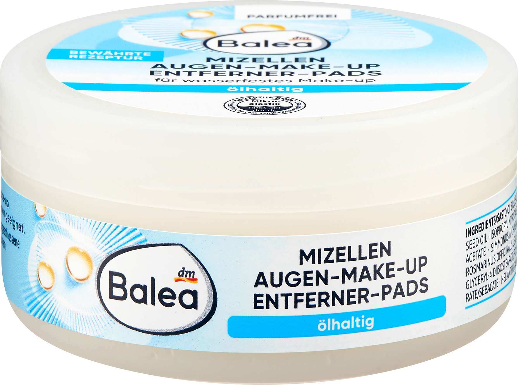 باليا ميسيلار ضمادات مزيل مكياج للعيون زيت، 50 قطعة