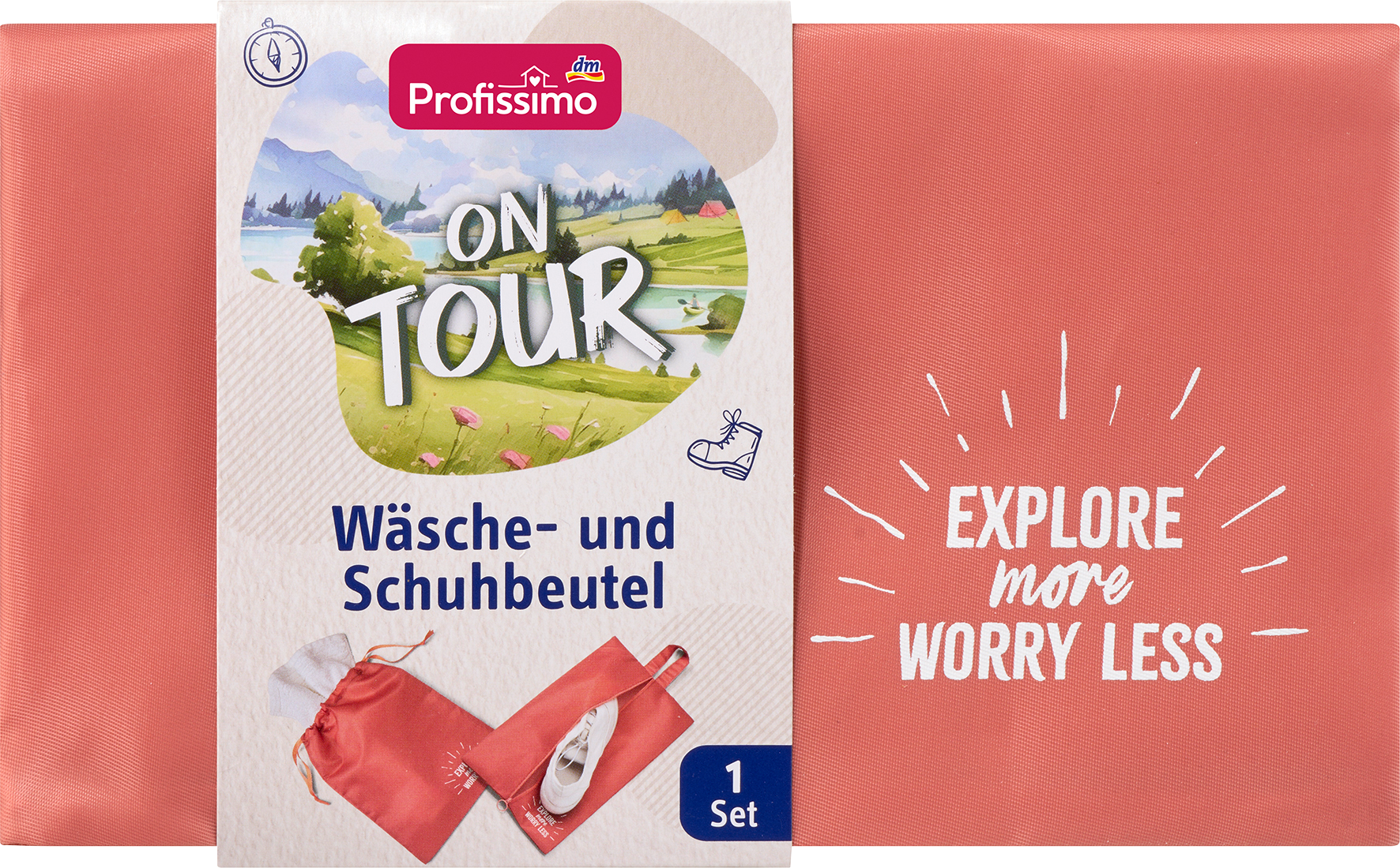 بروفيسيمو حقيبة أحذية وغسيل في جولة، 2 قطعة