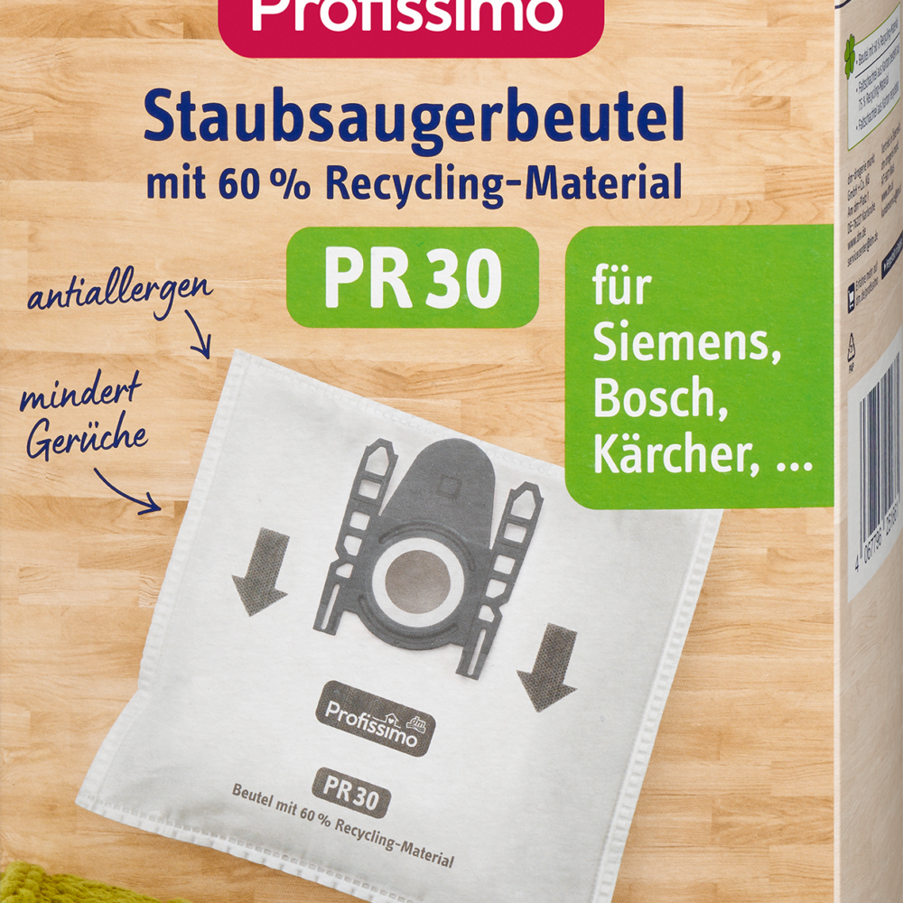 بروفيسيمو أكياس مكنسة كهربائية PR 30 ، 4 قطع