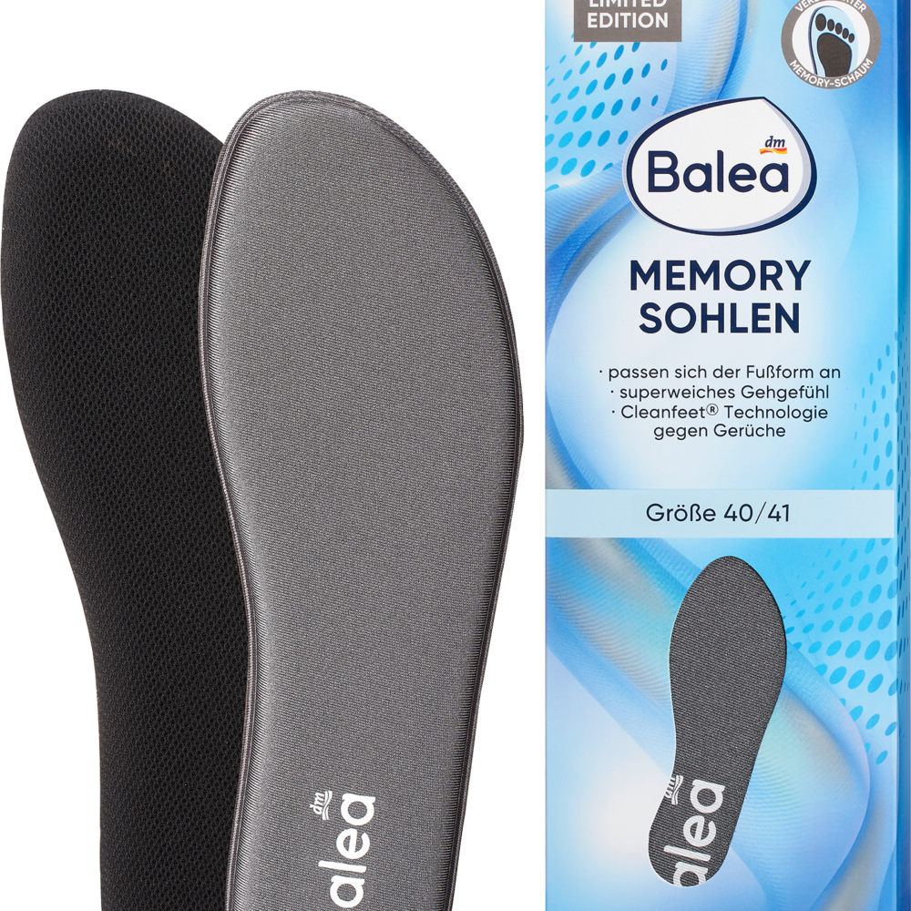 باليا إسفنج ميموري فوم إنسولز، مقاس 40/41 (1 زوج)، 2 قطعة