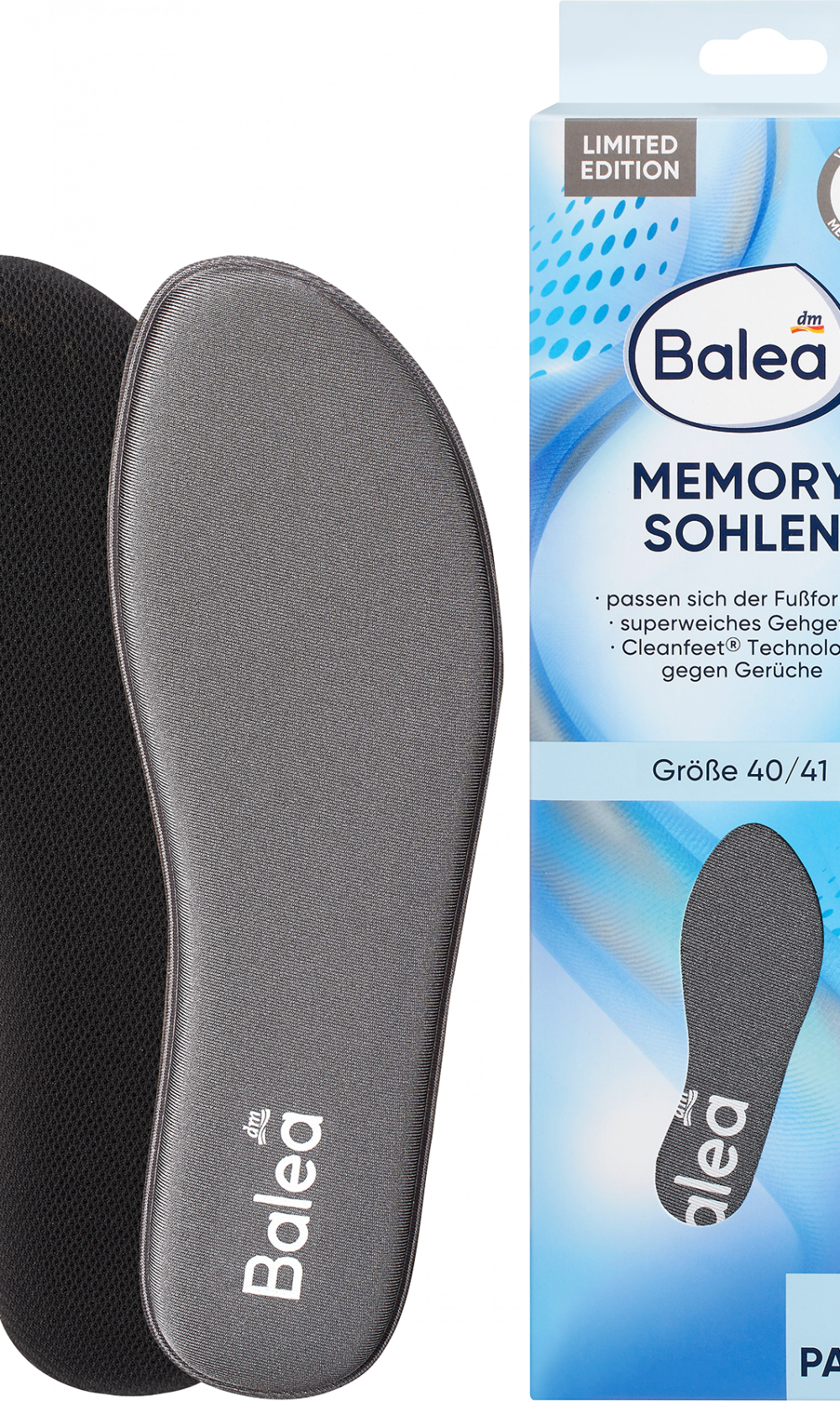 باليا إسفنج ميموري فوم إنسولز، مقاس 40/41 (1 زوج)، 2 قطعة