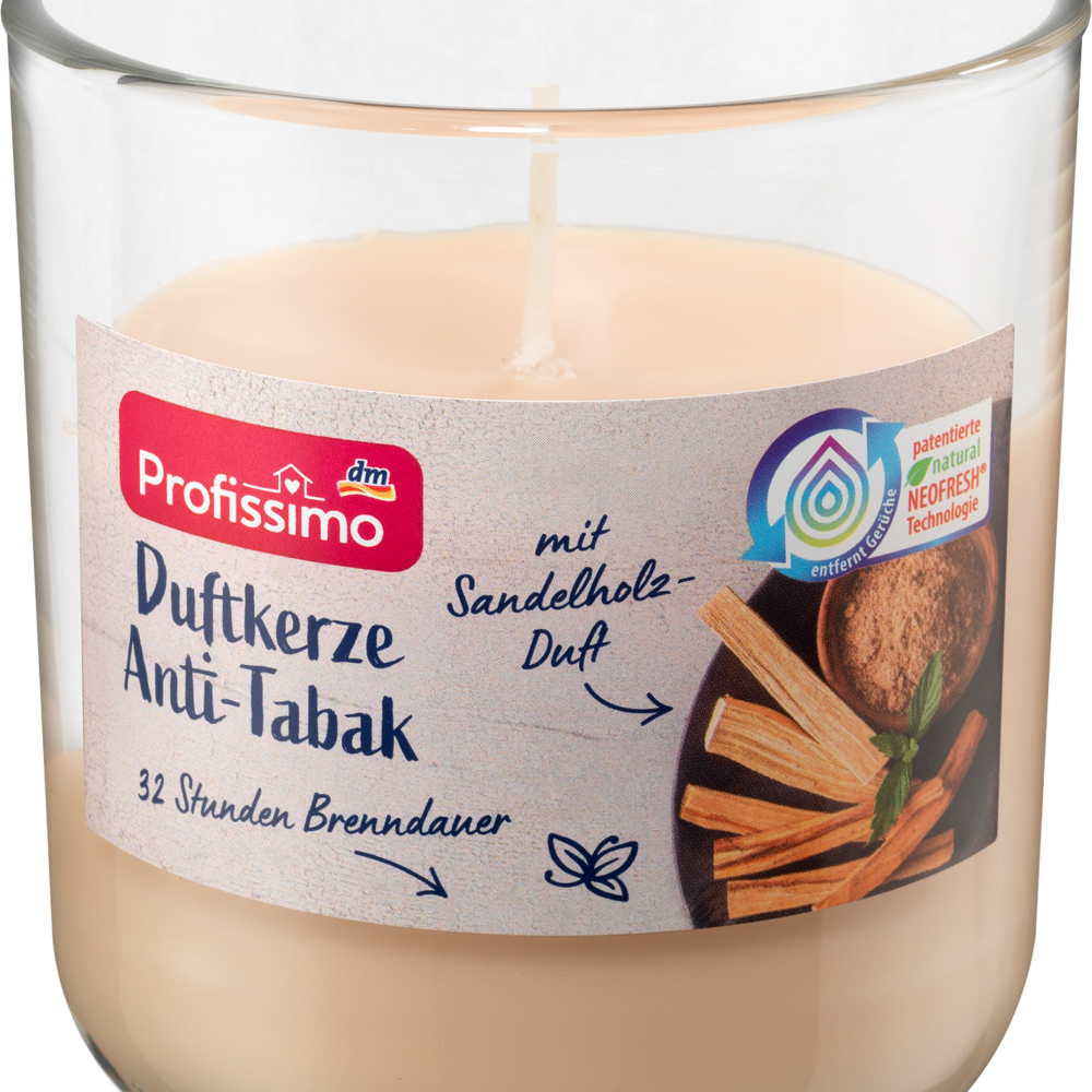 بروفيسيمو شمعة معطرة في زجاج مضاد للتبغ، 1 قطعة