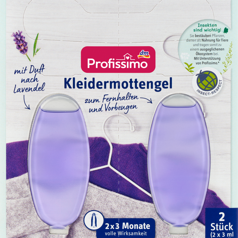 جل عثة الملابس Profissimo ، 2 قطعة منتج مبيد حيوي