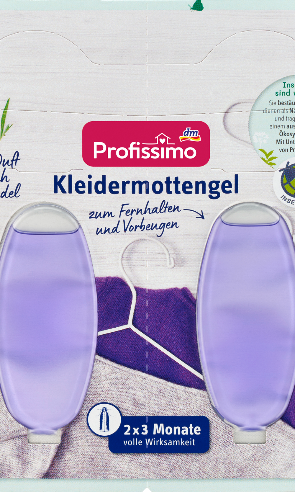 جل عثة الملابس Profissimo ، 2 قطعة منتج Biocide