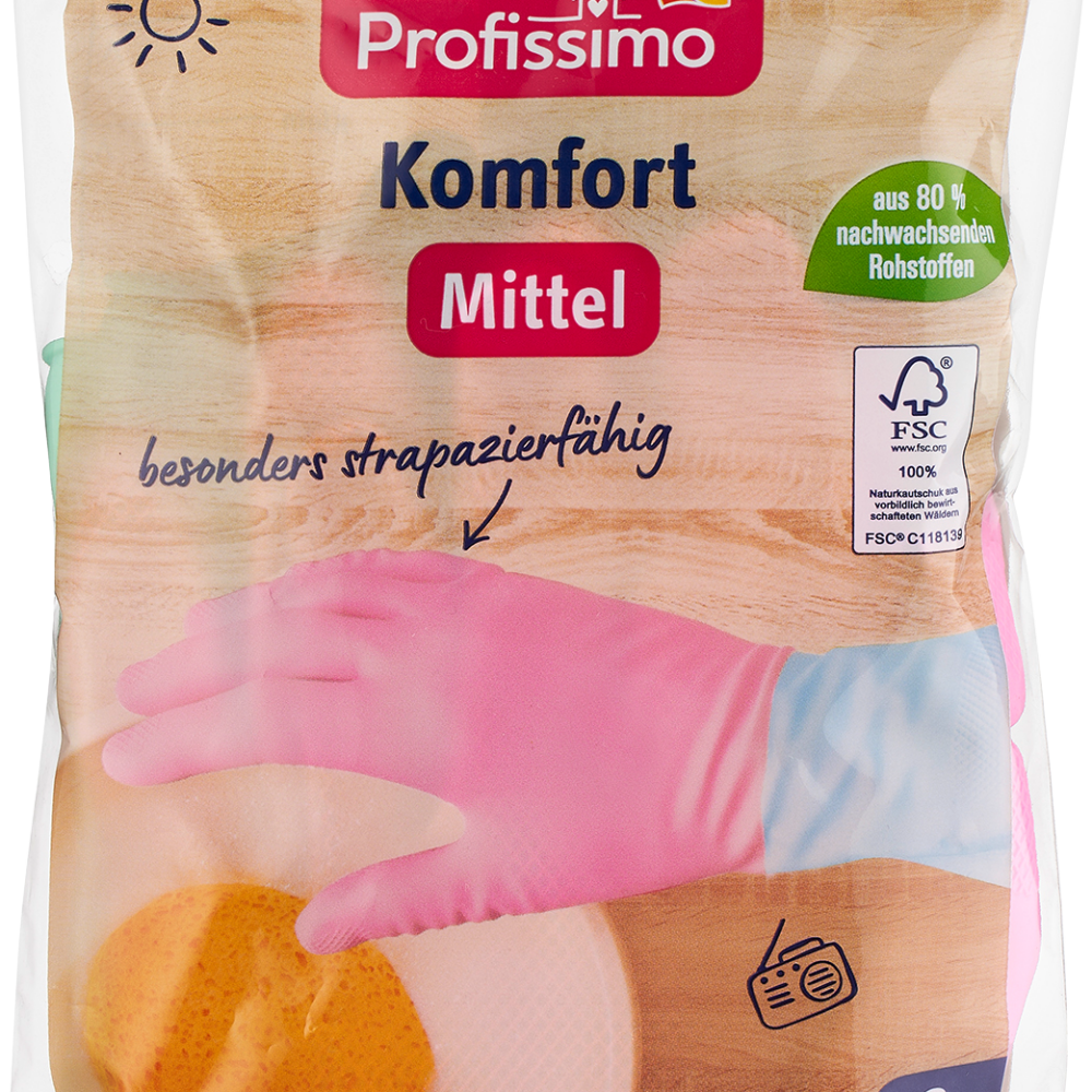 بروفيسيمو كومفورت قفازات منزلية (2 زوج)، 4 قطع