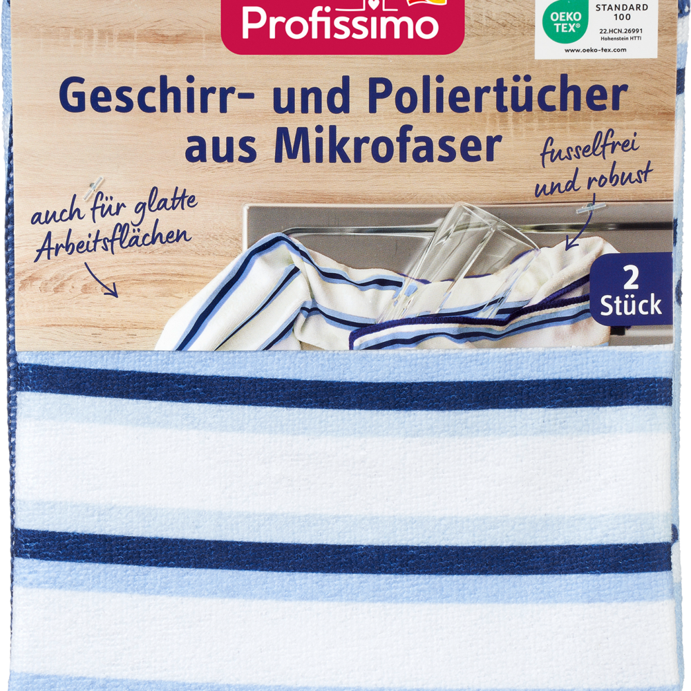 Profissimo شاي من الألياف الدقيقة وأقمشة تلميع ، 2 قطعة