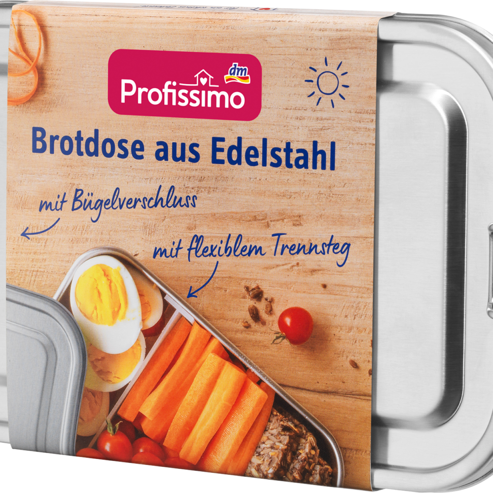 بروفيسيمو صندوق غداء من الستانلس ستيل مع قمة متأرجحة ، 1 قطعة