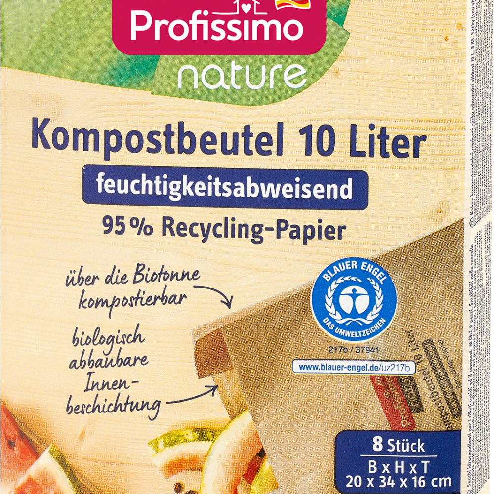 بروفيسيمو كيس سماد طبيعي طارد للرطوبة 10 لتر، 8 قطع