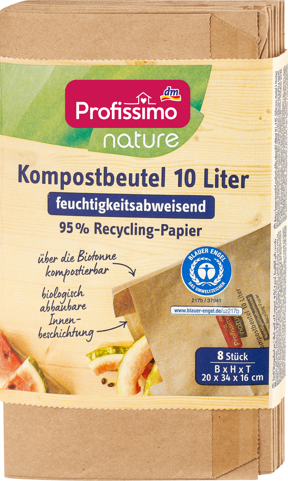 بروفيسيمو كيس سماد طبيعي طارد للرطوبة 10 لتر، 8 قطع