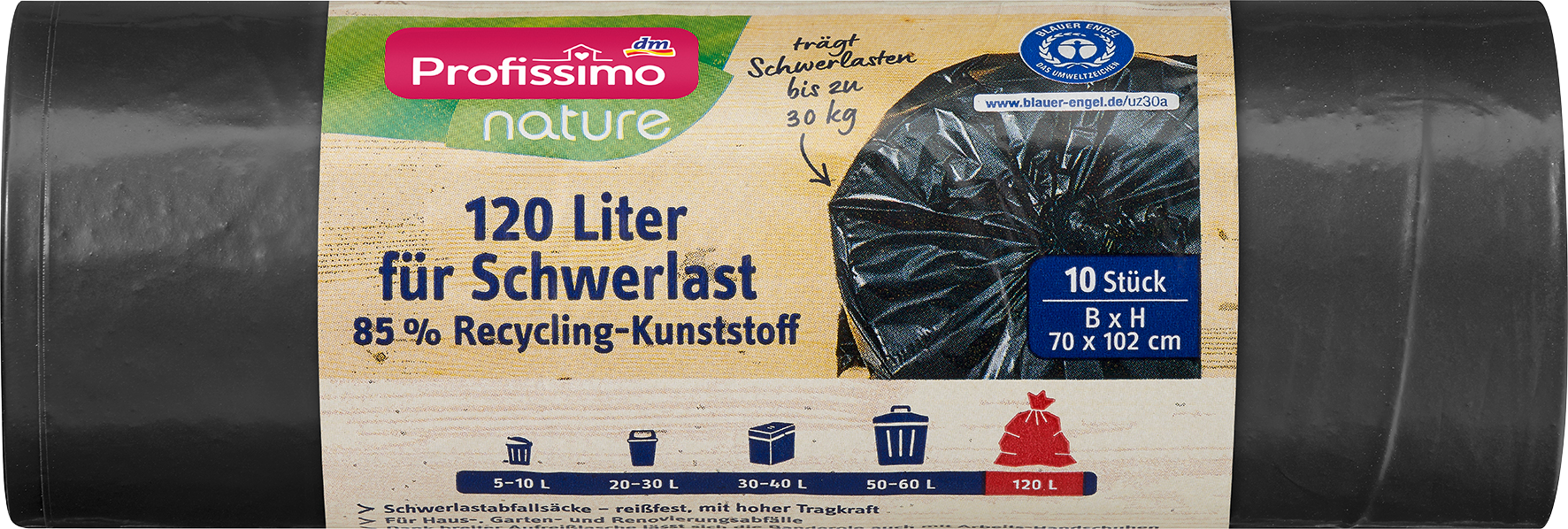 بروفيسيمو حقيبة للخدمة الشاقة 120 لتر، 10 قطع