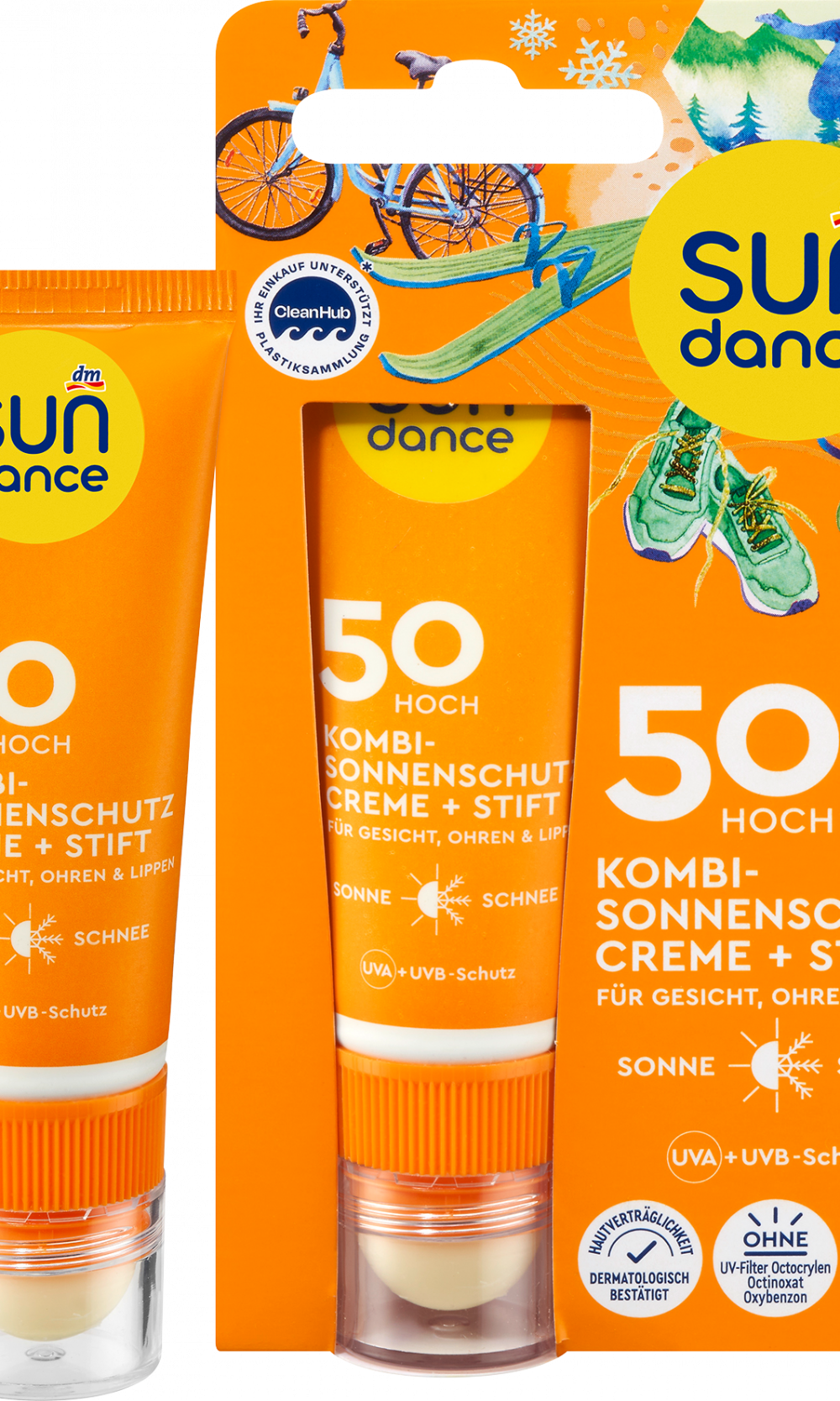 سوندانس كريم الوجه كومبي للحماية من الشمس + ستيك SPF 50 ، 1 قطعة