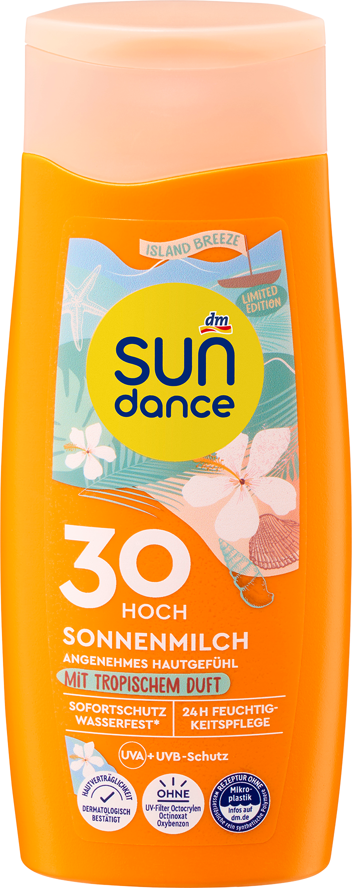 سوندانس حليب الشمس برائحة استوائية، نسيم الجزيرة، عامل حماية من الشمس 30، 200 مل