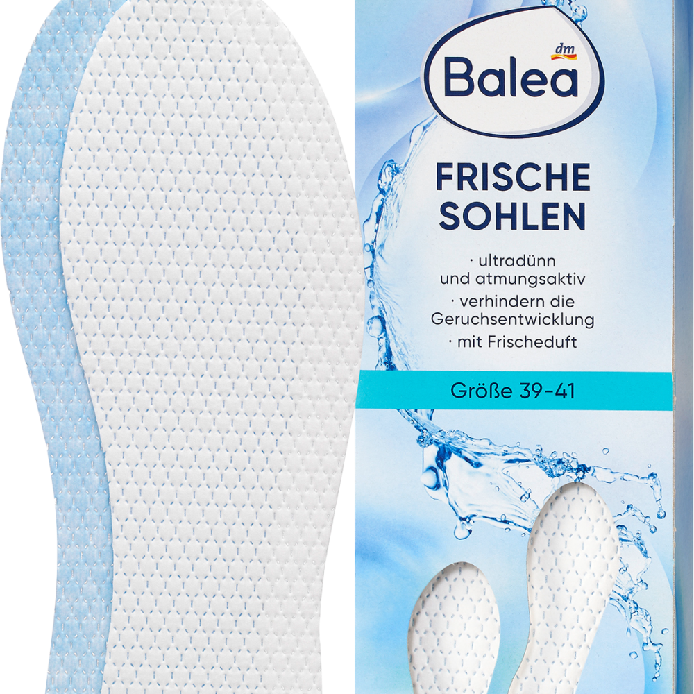 باليا نعل داخلي فريش أبيض، مقاس 39-41 (8 أزواج)، 16 قطعة