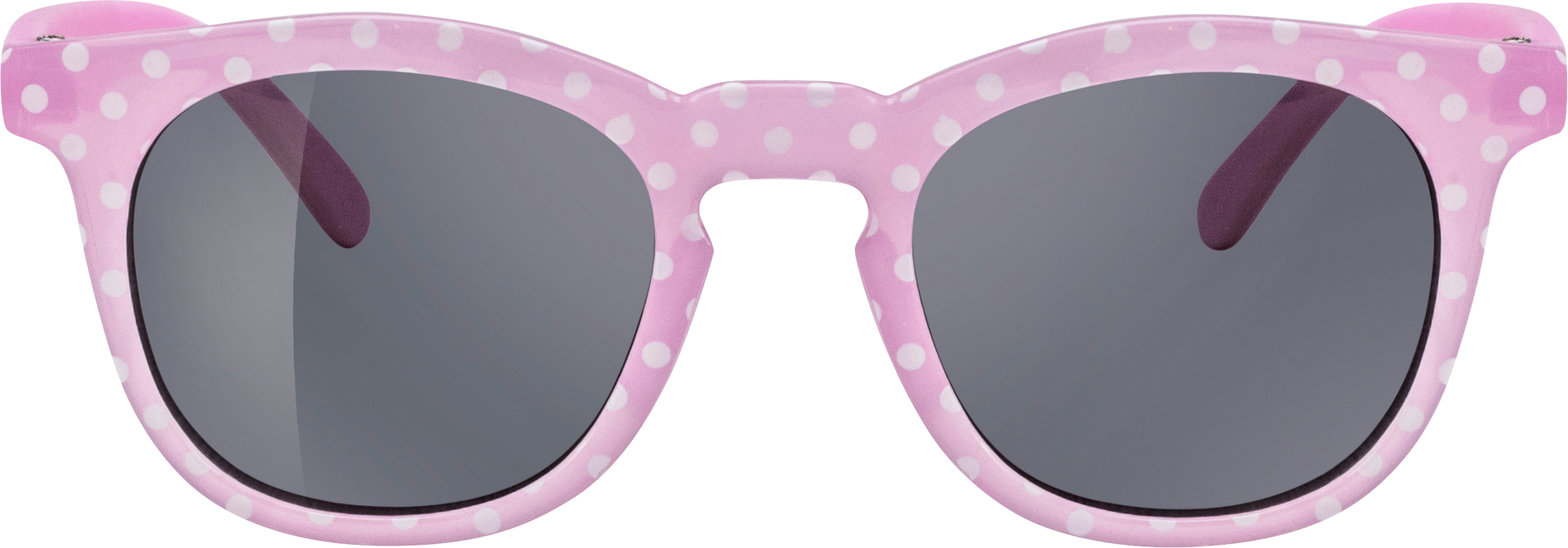 ساندانس نظارة شمسية إطار وردي للأطفال مع نقاط بيضاء وعدسات مستديرة، 1 قطعة
