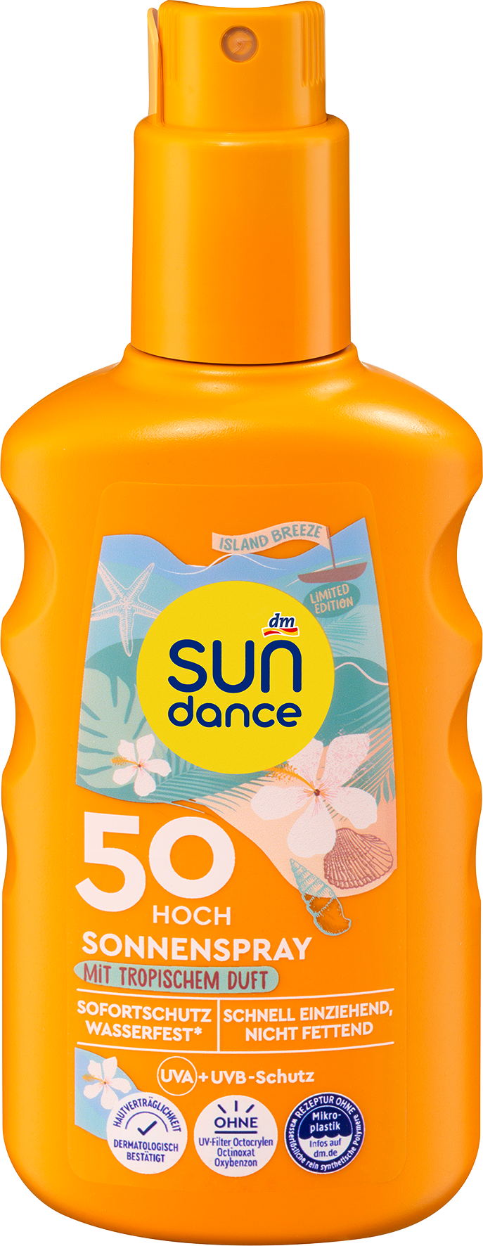 سوندانس بخاخ الشمس برائحة استوائية، نسيم الجزيرة SPF 50، 200 مل