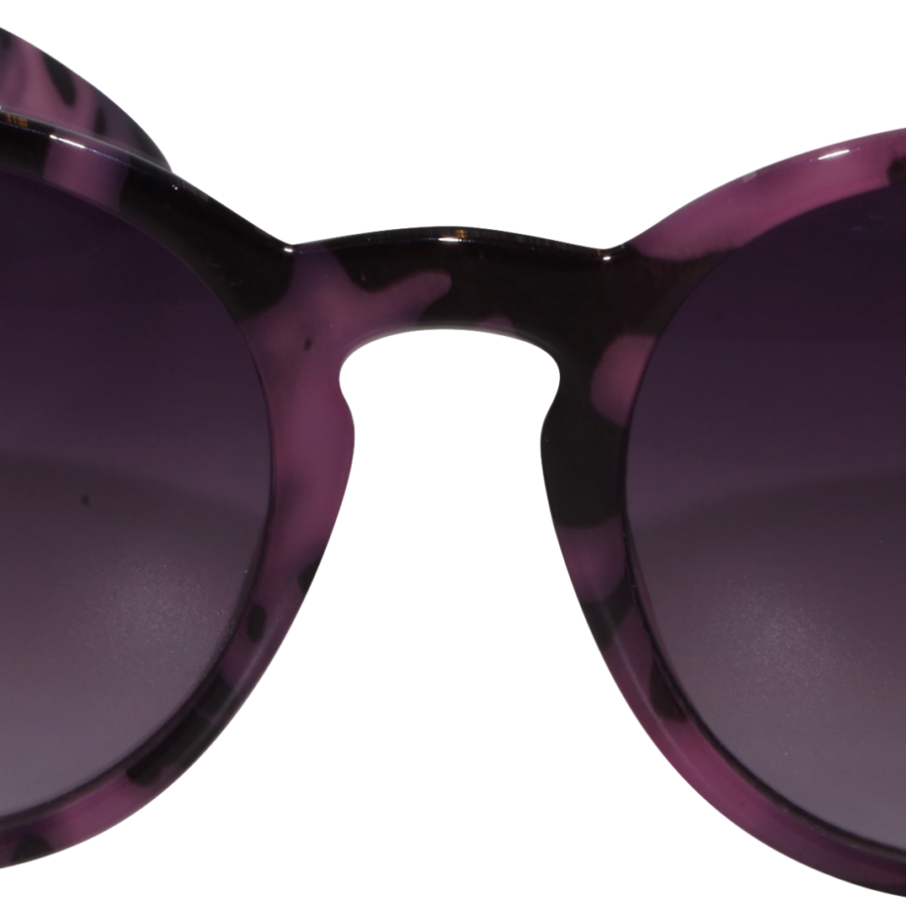 نظارة شمسية للبالغين بنفسجي وأسود إطار منقوش ، 1 قطعة