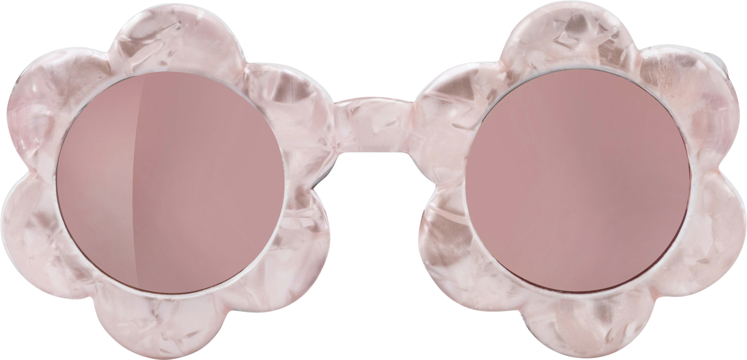 نظارة شمسية للأطفال عدسات بلو مين وردية الشكل والوردي ، 1 قطعة