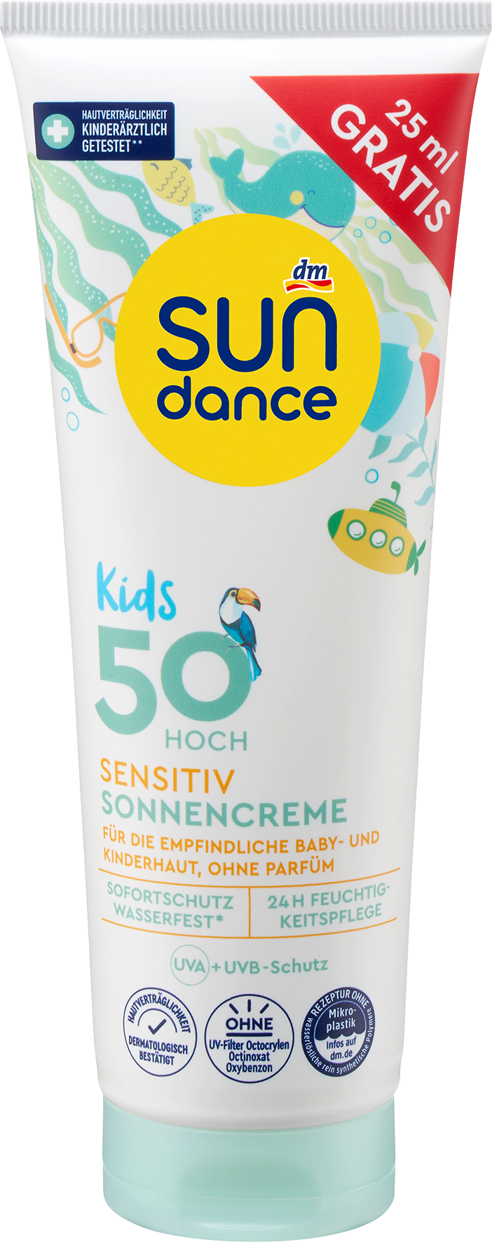 سوندانس واقي الشمس للأطفال، SPF 50، أوفرفيلر، 125 مل