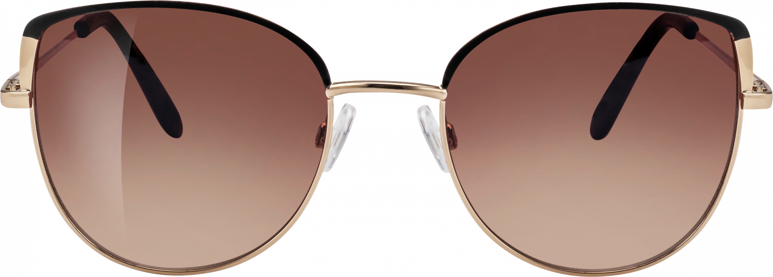 ساندانس نظارة شمسية للبالغين ذهبي أسود إطار معدني، عدسات بنية ملونة ، 1 قطعة