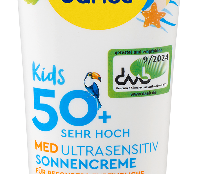 سوندانس واقي الشمس للأطفال MED شديد الحساسية، SPF 50، أوفرفيلر، 125 مل