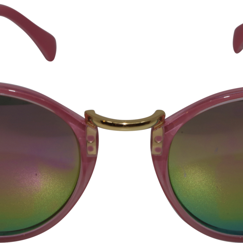 نظارات شمسية SUNDANCE إطار وردي للبالغين وعدسات مرآة ملونة ، 1 قطعة