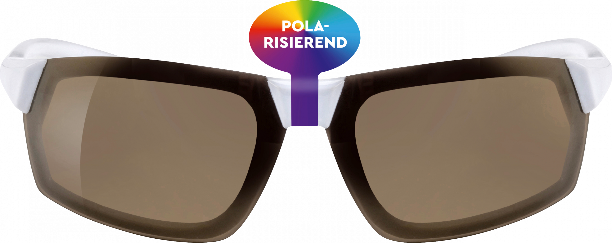 ساندنس نظارة شمسية رياضية بيضاء مع عدسات مستقطبة، 1 قطعة