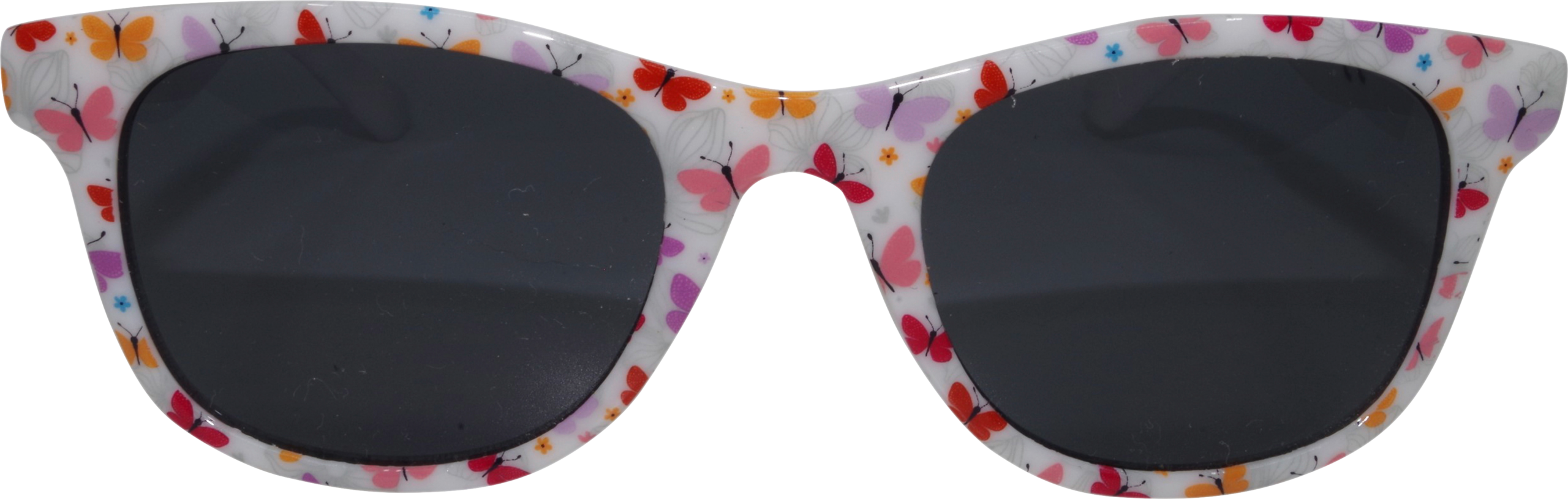 ساندانس نظارة شمسية للأطفال إطار أبيض، فراشات ملونة، 1 قطعة