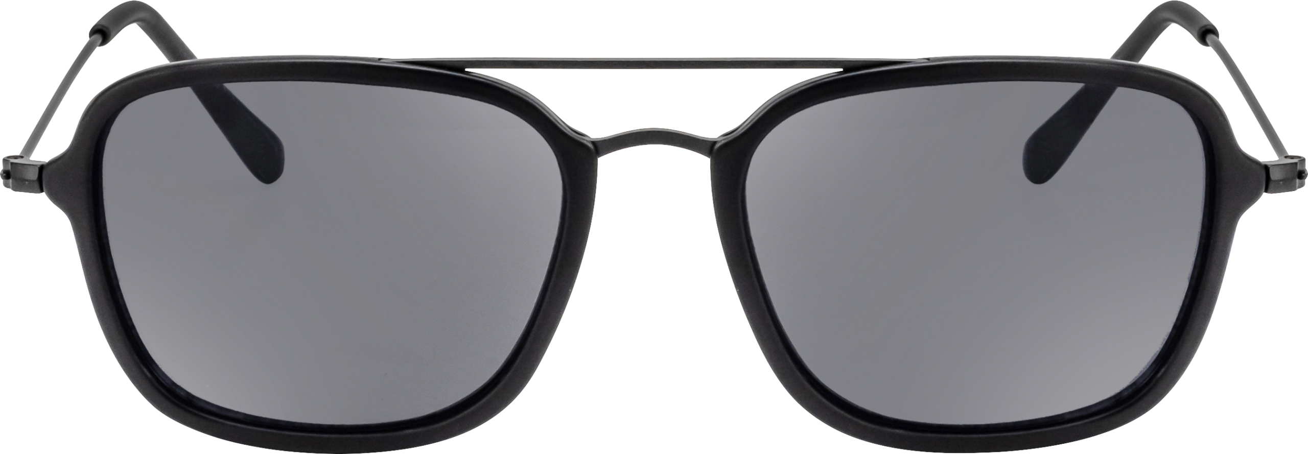 نظارة شمسية SUNDANCE إطار أسود للبالغين، معابد معدنية، عدسات سوداء ملونة ، 1 قطعة