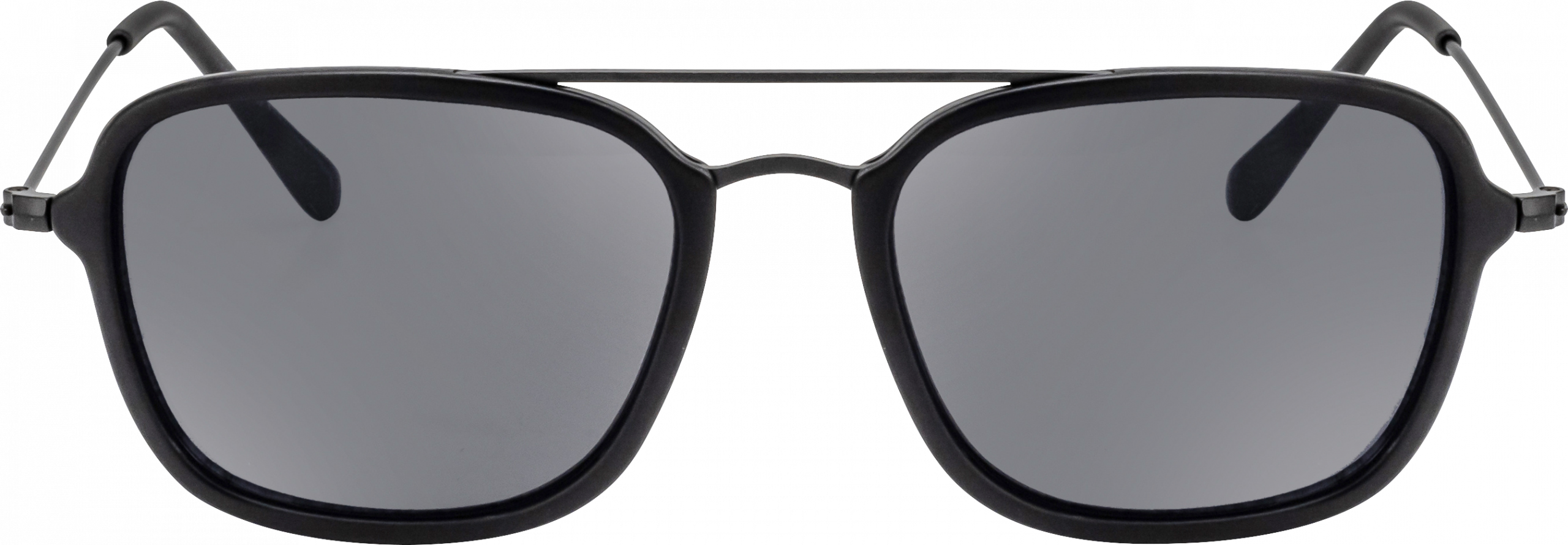 نظارة شمسية SUNDANCE إطار أسود للبالغين، معابد معدنية، عدسات سوداء ملونة ، 1 قطعة