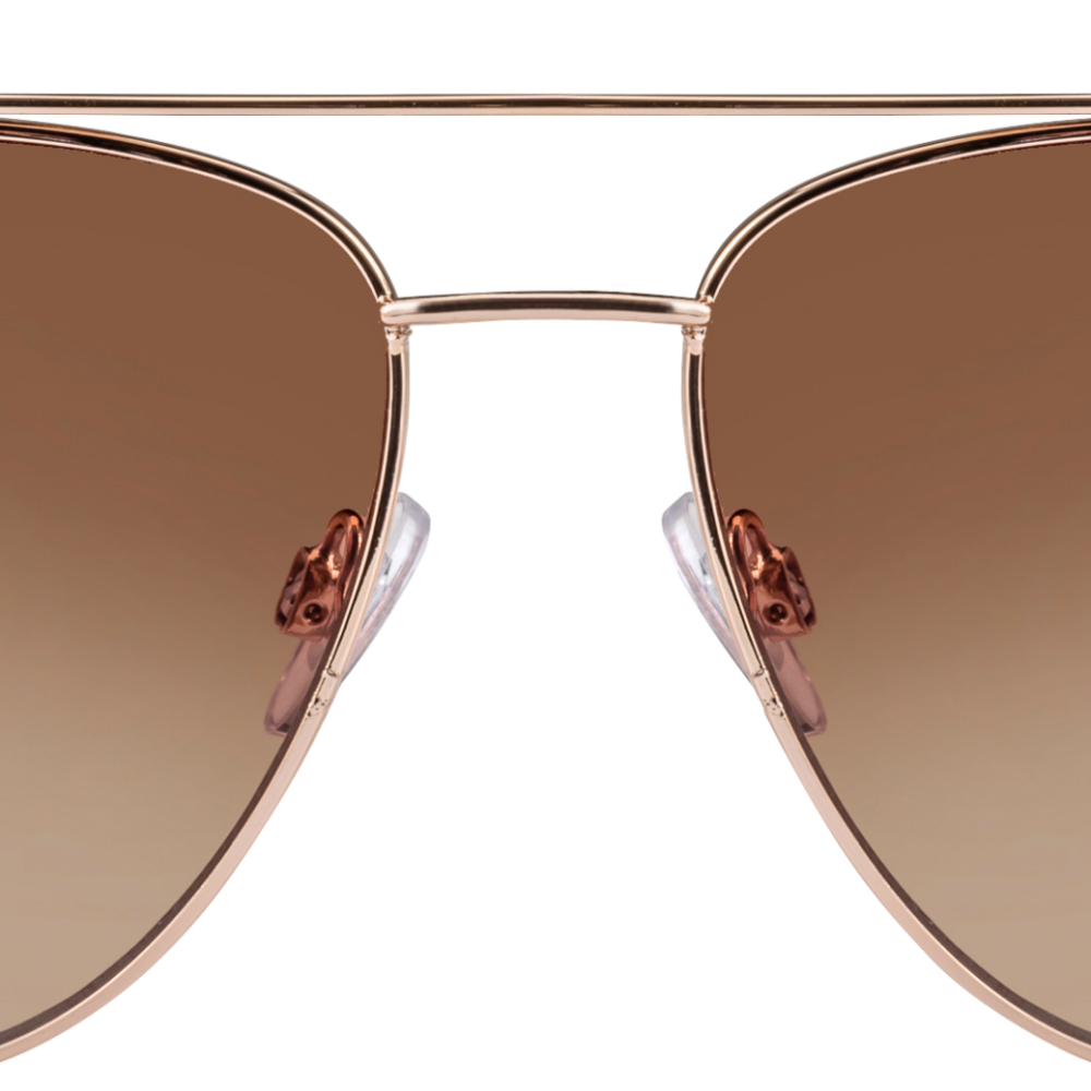 نظارة شمسية ساندانس بايلوت للبالغين، إطار ذهبي، عدسات ملونة باللون البني الفاتح، 1 قطعة