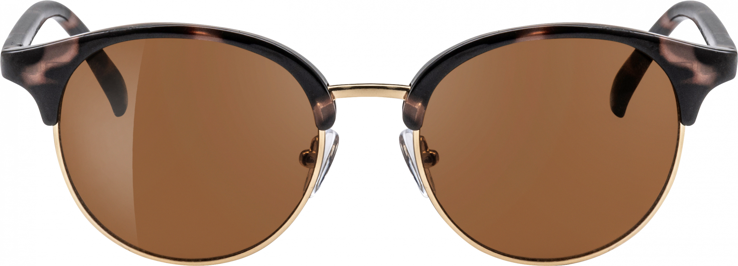 نظارة شمسية ساندانس إطار منقوش بني للبالغين ، عدسات مستديرة بنية اللون ، بصريات هافانا ، 1 قطعة