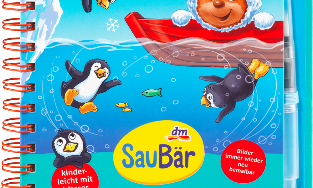 SauBär طقم هدايا كتاب تلوين مائي سحري، 1 قطعة