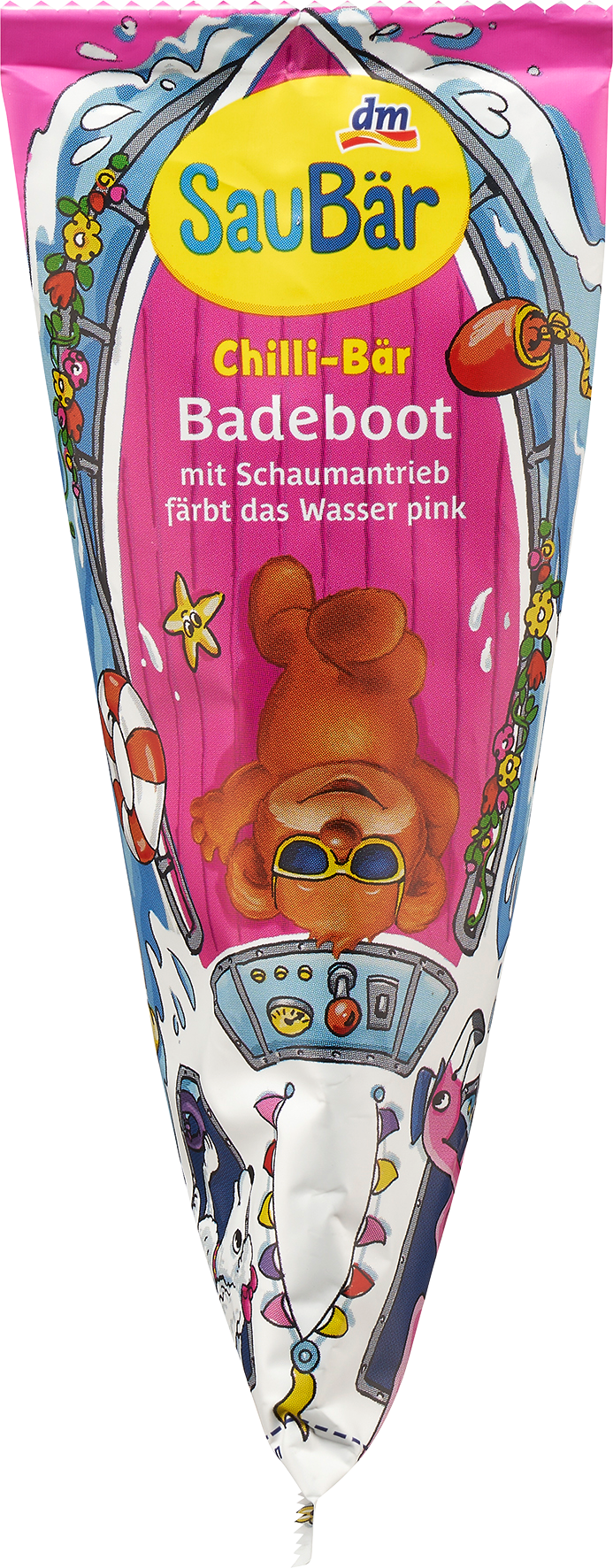 SauBär بوت حمام للأطفال بالفلفل الحار وردي، 1 قطعة