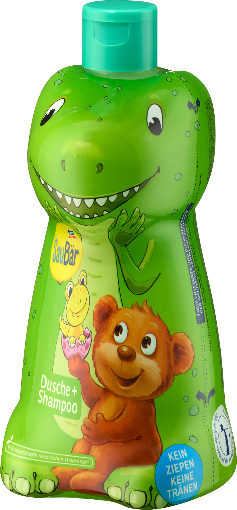 SauBär شامبو وجل استحمام للأطفال 2 في 1 دينو ، 400 مل