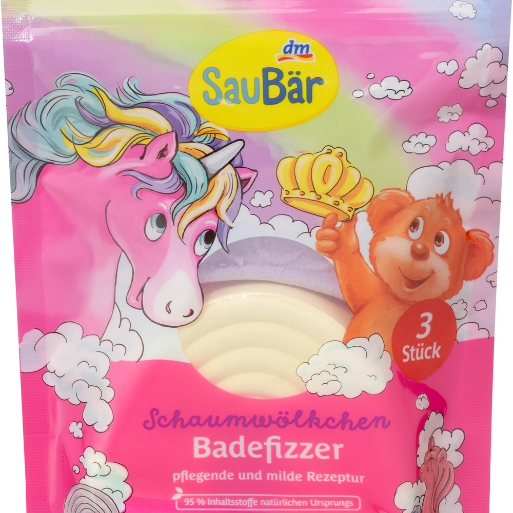 SauBär إضافات حمام للأطفال برائحة البيتزا السحابية (3 × 50 جم) ، 150 جرام