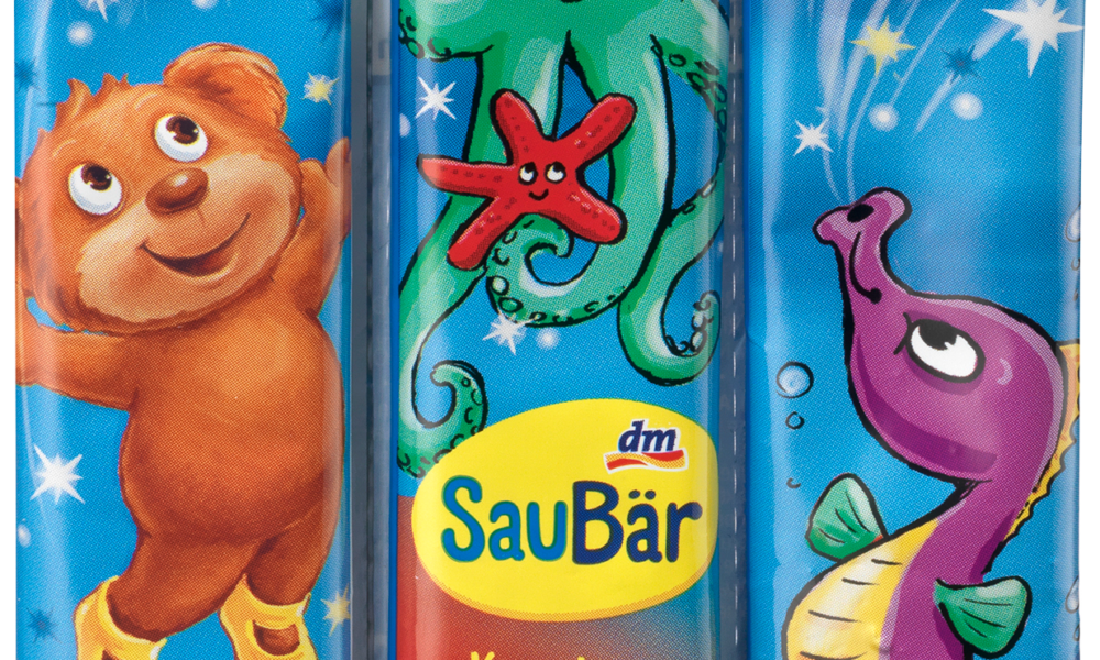 SauBär حمام إضافي للأطفال، 3 × 5 جم، 15 جم
