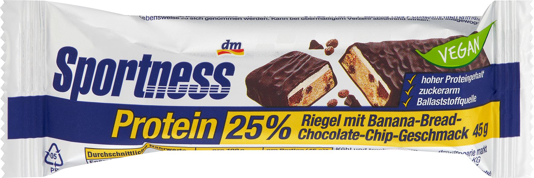 سبورتنيس لوح بروتين 25٪، نكهة خبز الموز، 45 جرام