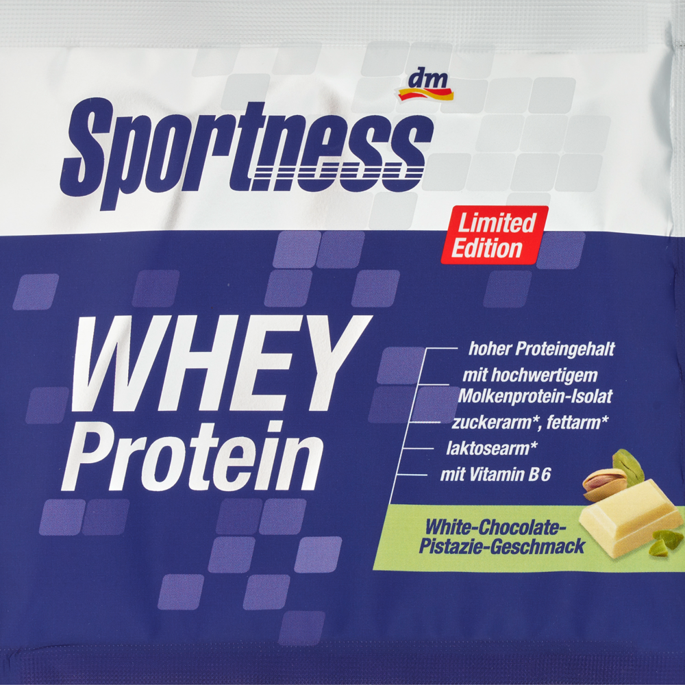 مسحوق بروتين مصل اللبن سبورتنيس، نكهة الشوكولاتة البيضاء والفستق، 30 جم