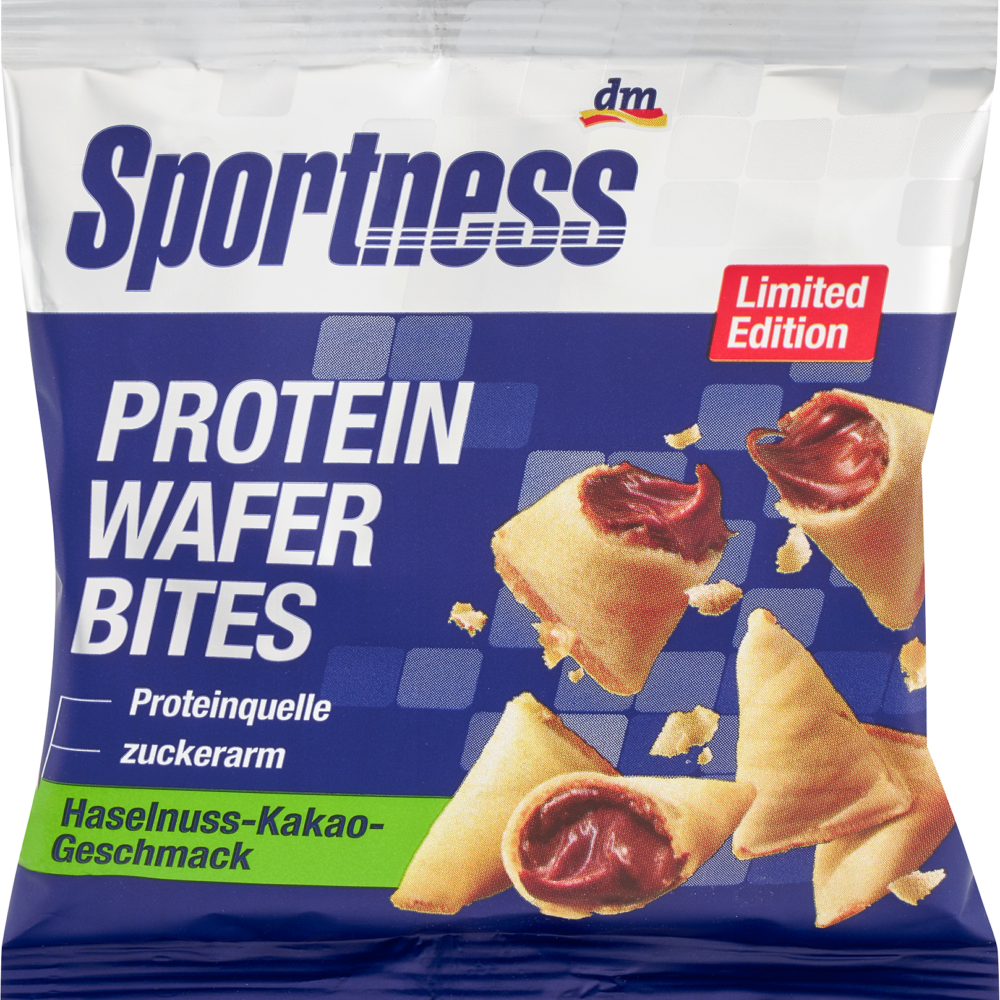 Sportness Protein Wafer Bites, نكهة البندق والكاكاو، 30 جم